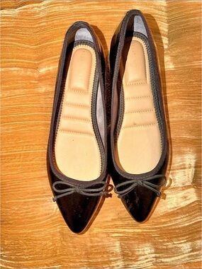 Kelly & Katie Black Bow Flats